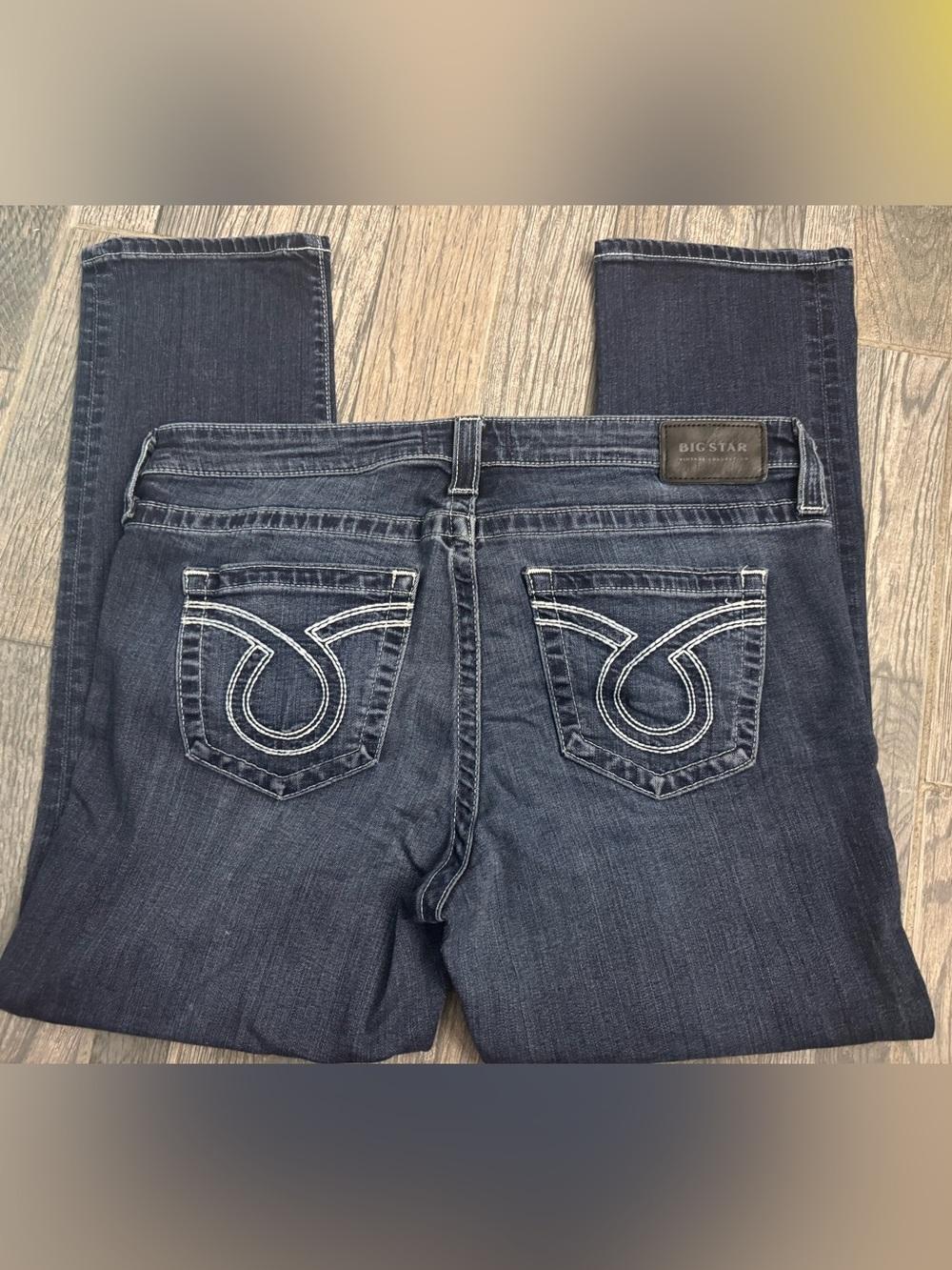 Big Star Women’s Dark Blue Bootcut Jeans with Contrast Pocket Stitching